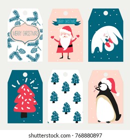 Christmas labels and decoration vectors