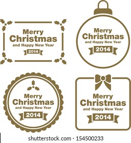 Christmas labels and decorations
