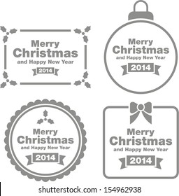 Christmas labels and decorations
