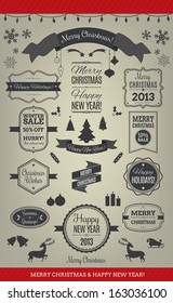 Christmas Labels and Elements - A set of labels and elements for Christmas and New Year.