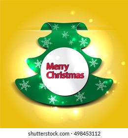 Christmas labels in the form of a Christmas tree