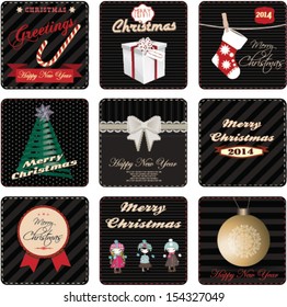 Christmas labels and invitations cards