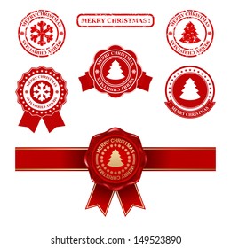 christmas labels set