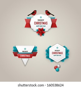 Christmas labels set