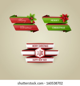 Christmas labels set