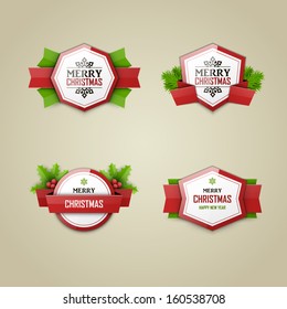 Christmas labels set