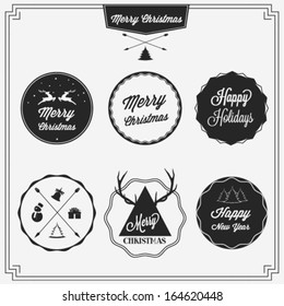 Christmas labels set 