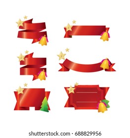 Christmas labels set
Christmas Ribbon With Gradient Mesh, Vector Illustration