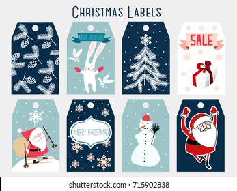 christmas labels, template