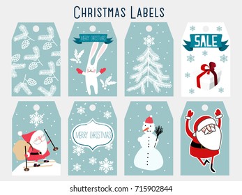 christmas labels, template
