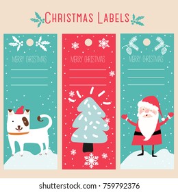 christmas labels and template