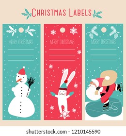 Christmas labels vector decoration