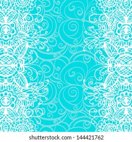 Christmas lace background with space for text - vector