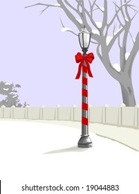 Christmas Lamp Post Is Original Artwork.