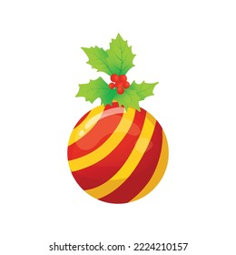 Christmas Lamp Vector Illustration Icon Colorful