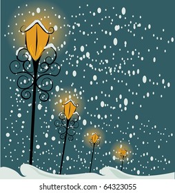 Christmas lamppost background