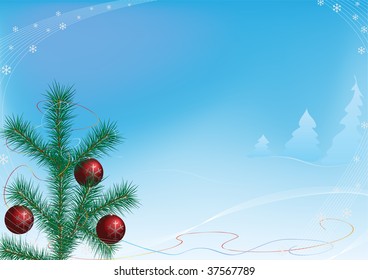 Christmas landscape.