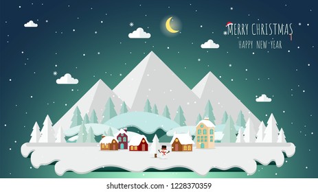 Christmas and Landscape background