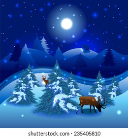 Christmas landscape background