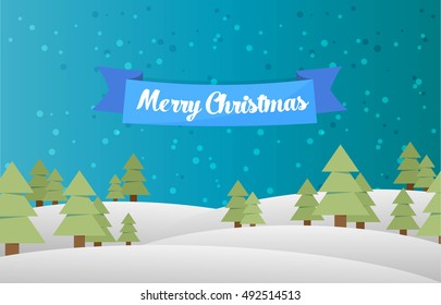 Antecedentes navideños con nieve y árbol, deseo