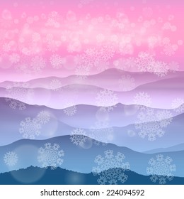 Christmas landscape. EPS10 vector background.