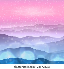 Christmas landscape. EPS10 vector background.