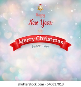 Christmas landscape Poster. EPS 10 vector file included