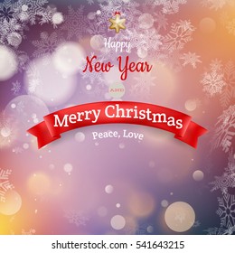 Christmas landscape Poster. EPS 10 vector file included