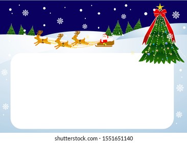 Christmas landscape, snow scene background