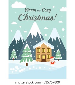 Christmas Landscape Vector Icon
