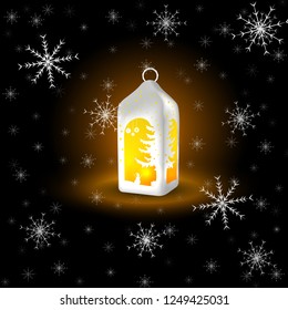 Christmas lantern, atmospheric lantern, background, wallpaper.