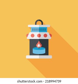 Christmas lantern flat icon with long shadow,eps10