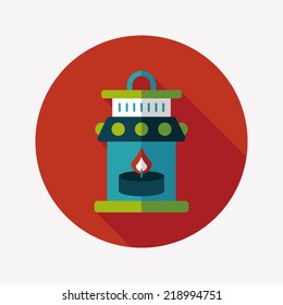 Christmas lantern flat icon with long shadow,eps10