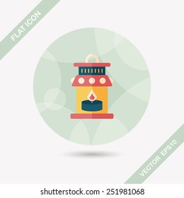 Christmas lantern flat icon with long shadow,eps10