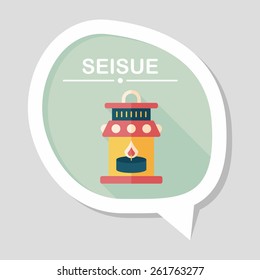 Christmas lantern flat icon with long shadow,eps10
