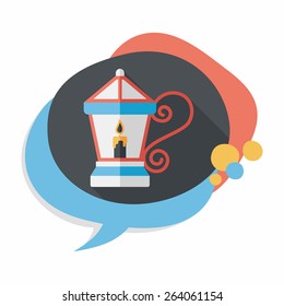 Christmas lantern flat icon with long shadow,eps10