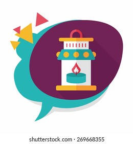 Christmas lantern flat icon with long shadow,eps10