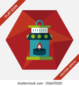 Christmas lantern flat icon with long shadow,eps10