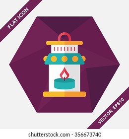 Christmas lantern flat icon with long shadow,eps10