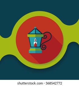 Christmas lantern flat icon with long shadow,eps10
