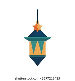 Navidades linterna colgando Vector de ilustración 
