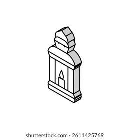 christmas lantern winter isometric icon vector. christmas lantern winter sign. isolated symbol illustration