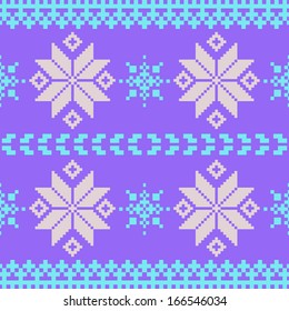 Christmas lavender nordic seamless pattern