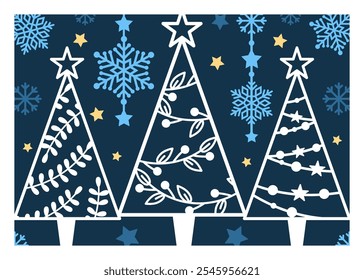 Christmas Layered Paper cut Card, Paper Cutting Template 