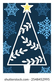 Christmas Layered Paper cut Card, Paper Cutting Template 