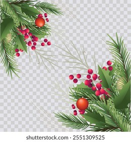 Christmas leaf bush, pine leaves, green