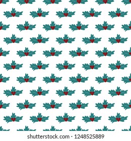 christmas leaf pattern , seamless background can use for design, christmas leaf wallpaper, Christmas concept, vector.
