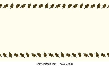Christmas leaf pattern wallpaper. free space for text. copy space.