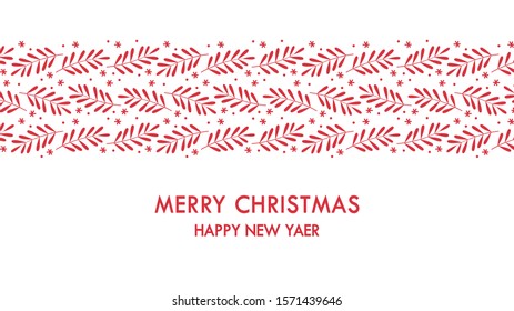 Christmas leaf pattern wallpaper. free space for text. copy space.