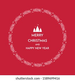 Christmas leaf pattern wallpaper. free space for text. copy space.